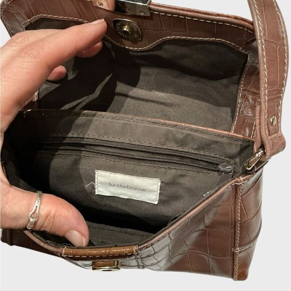 Liz Claiborne Vintage Crossbody Vegan Leather - Picture 3 of 12